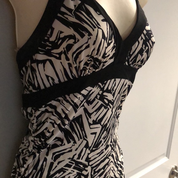 BCBGMaxAzria Halter Top. Black and white - zebra pattern. Size S - Picture 2 of 5